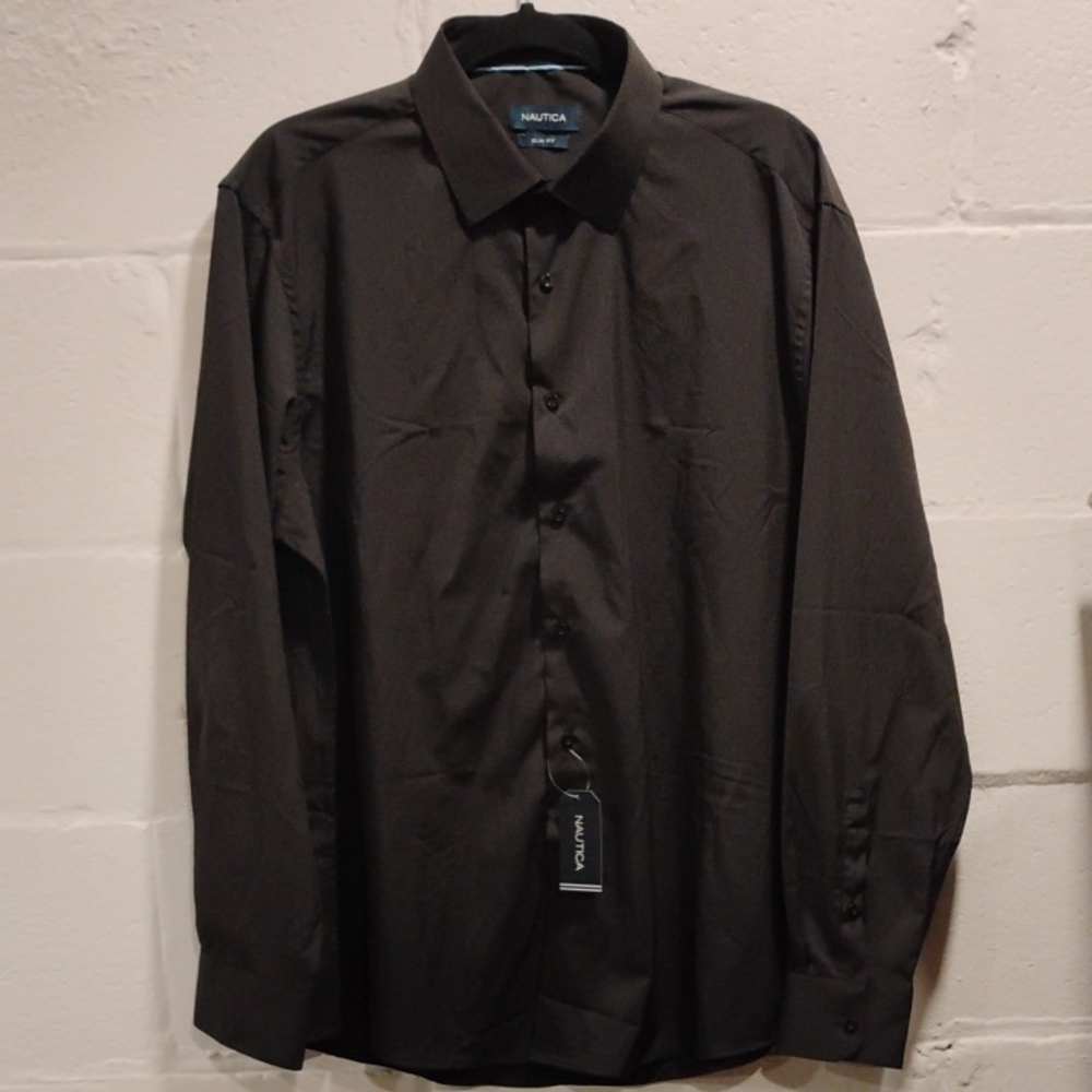 Nautica Men's Dark Dress Shirt
